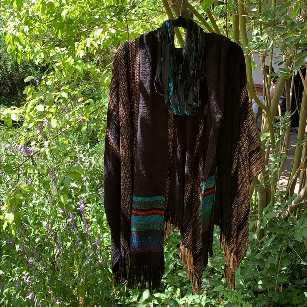 Ruana and scarf set by Santa Fe artisan
